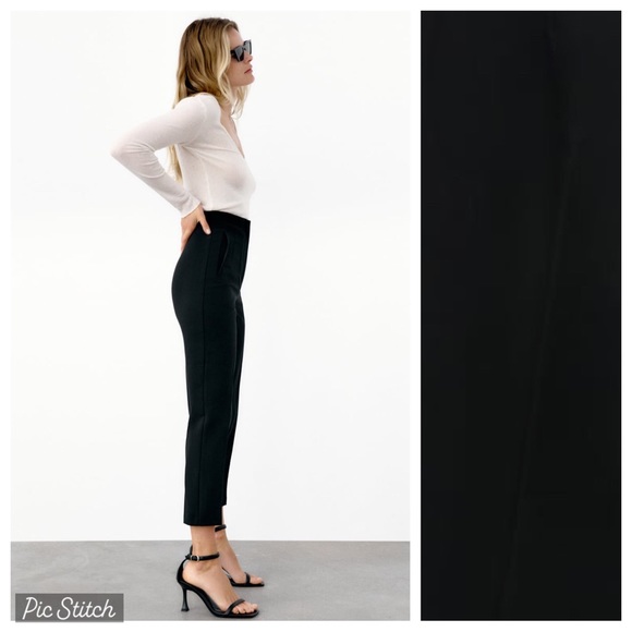 NWT. Zara Black High Waisted Pants. Size S. - Picture 3 of 11